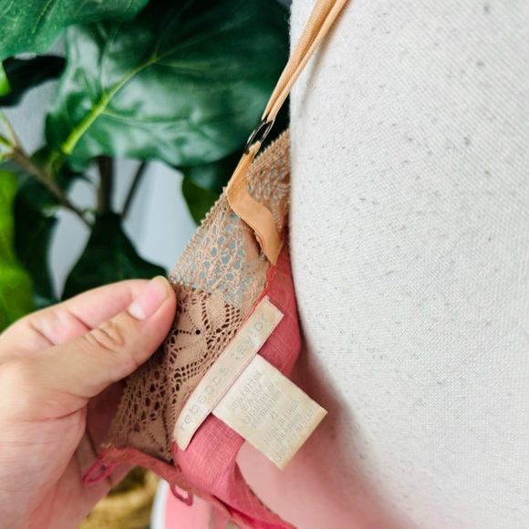 Rebecca Taylor Y2K Coral Pink Silk Blend Crochet Fringe Camo Bubble Crop Top - Picture 7 of 7